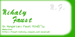 mihaly faust business card